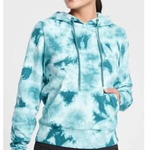 Athleta Women's 2X Sundown Tie Dye Hoodie Sweatshirt Dark Surf Teal